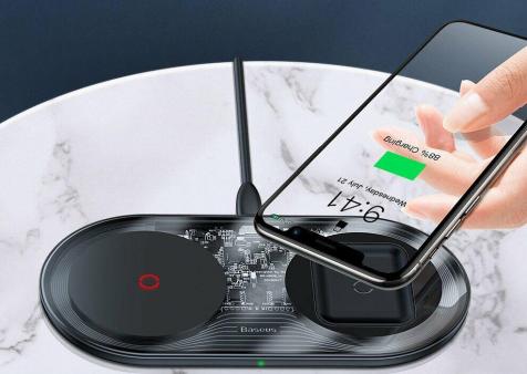 Беспроводное зарядное устройство Baseus Simple 2in1 Wireless Charger