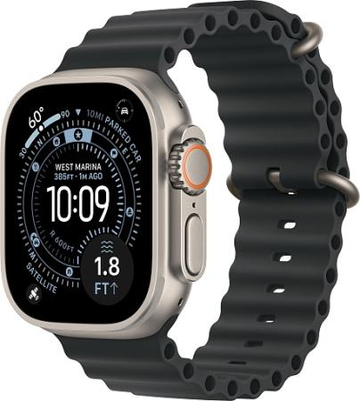 Apple Watch Ultra 3 (2025) 49mm Natural Titanium Case with Black Ocean Band Apple Watch Ultra 3 (2025) 49mm Natural Titanium Case with Black Ocean Band