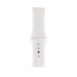 Apple Watch series 4 44mm GPS+Cellular Silver Aluminum Case with White Sport Band
