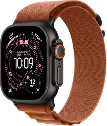 Apple Watch Ultra 3 (2025) 49mm Black Titanium Case with Terra Cotta Alpine Loop Medium