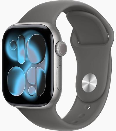 Apple Watch Series 11 42mm Space Gray Aluminum Case with Sport Band Stone Gray Apple Watch Series 11 42mm Space Gray Aluminum Case with Sport Band Stone Gray