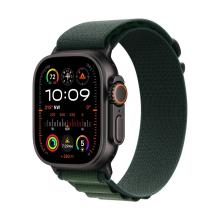 Apple Watch Ultra 2 (2024) 49mm Black Titanium Case with Dark Green Alpine Loop Medium