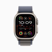 Apple Watch Ultra 2 (2024) 49mm Black Titanium Case with Navy Alpine Loop Large