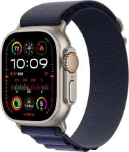 Apple Watch Ultra 2 (2024) 49mm Natural Titanium Case with Navy Alpine Loop Medium