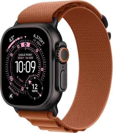Apple Watch Ultra 3 (2025) 49mm Black Titanium Case with Terra Cotta Alpine Loop Apple Watch Ultra 3 (2025) 49mm Black Titanium Case with Terra Cotta Alpine Loop