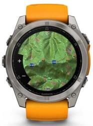 Умные часы Garmin Fenix 8 51 мм AMOLED, серебристый с оранжевым ремешком (010-02905-53)